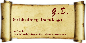 Goldemberg Dorottya névjegykártya